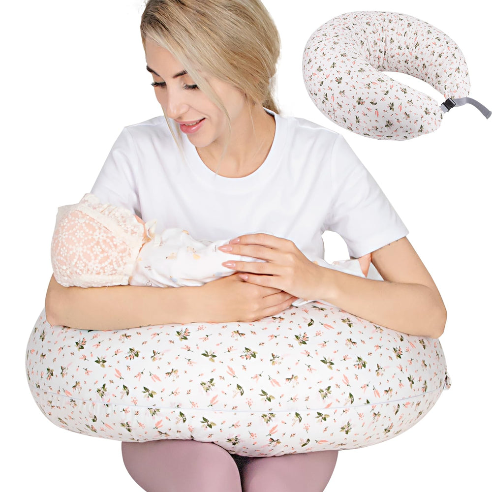 Chilling Home nursing pillow side view supports ergonomic feeding for mom and baby