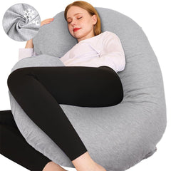 Chilling Home Pregnancy Pillow full body setup provides total support for comfortable sleep.