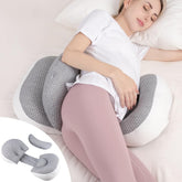 Chilling Home pregnancy pillow full-body view showing belly and back support.