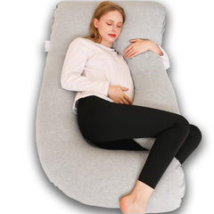 Chilling Home pregnancy pillow full-length curve supports head, back, and hips for restful nights.