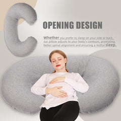Chilling Home Pregnancy Pillow premium filling offers soft, high-density comfort for better rest.