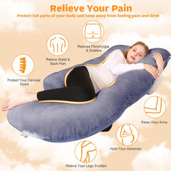Chilling Home pregnancy pillow removable cover with zipper for easy cleaning.