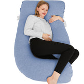 Chilling Home U-shape pregnancy pillow provides full-body support for comfortable sleep.