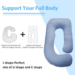 Chilling Home pregnancy pillow removable cover keeps the pillow clean between washes.