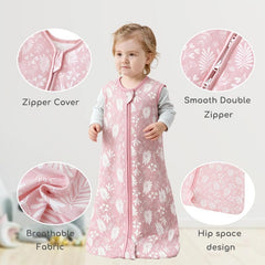Chilsuessy Sleep Sack size chart graphic shows safe height-based sizing options.
