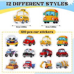 Chinco 120 Pcs toilet targets with car patterns engage toddlers and support focus.