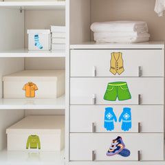 Chinco kid wardrobe labels set durable and reusable for many uses