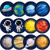 Chinco spaceships targets in toilet help kids aim during potty training.