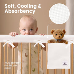 CHIPCHIP 3-Pack White Mesh Long Panel 51x7 with secure ties