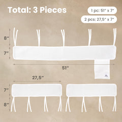 CHIPCHIP 3-Pack White Mesh Short Panel 27.5x7 demonstrates flexible sizing