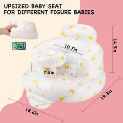 CHIZEKOO inflatable baby seat with tray dining scene for easy meals.