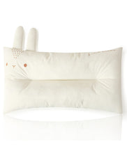 Choc chick toddler pillow rabbit closeup highlights soft organic cotton for cozy naps.