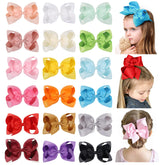 Choicbaby 18pcs bows in assorted colors for versatile school and daily styling.