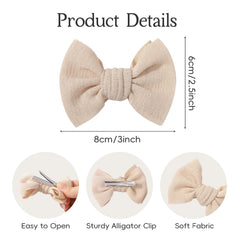 Choicbaby 3 colors fabric girl bows for varied outfits.