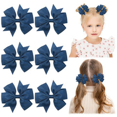 Choicbaby 3-inch navy bow on clip for everyday toddler styling and comfort