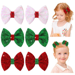 Choicbaby 6pcs Christmas hair clips set ready to elevate festive outfits.
