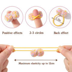 choicbaby baby girls hair accessories pom-poms 1.5 inch for secure hold