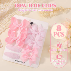 Choicbaby boutique grosgrain ribbon bows add everyday polish.