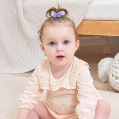 choicbaby color-splash pom-pom hair ties closeup for easy daily ponytails