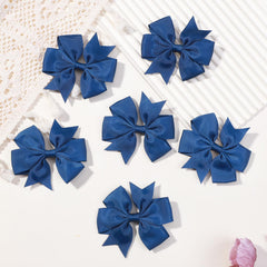 Choicbaby grosgrain pinwheel bow in navy, durable design for active wear