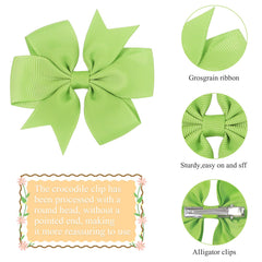 Choicbaby toddler clip closeup in green, gentle grip for pigtails.
