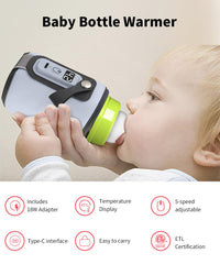 Chonomai bottle warmer LED display clearly shows temperature for precise feeding