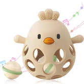 ChooKaChoo 2-in-1 teething rattle chick teether with easy-grip design for infants.