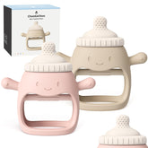ChooKaChoo teething mitten overview showing soothing design for early teething comfort