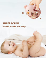 Chookachoo teether textured bumps provide tactile stimulation for gums.