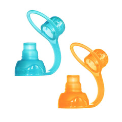 ChooMee SoftSip Top orange closeup valve for spill prevention during feeding.