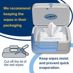 ChoserStar baby wipe warmer inside-moisture system preserves wipes' dampness for ready-to-use wipes.