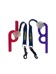 CHU-BUDDY Chubuddy 8-inch tethers in use help keep sensory toys within reach