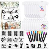 Chuarry DIY baby bibs decorating kit — bibs front view with two-layer protection for messes