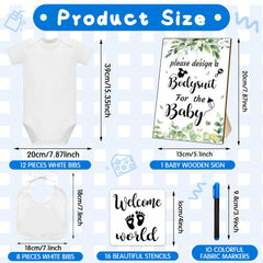 Chuarry white bibs closeup showing waterproof back for mess-free wear