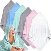 Chumia 6 pack baby towels with coral fleece hooded design for gentle post bath warmth.
