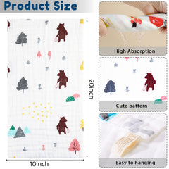 Chumia burp cloths extra-large 10x20 inches offer wide coverage during feeds.