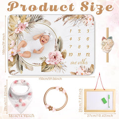 Chumia photo auxiliary frames provide crisp framing for baby's milestone portraits.