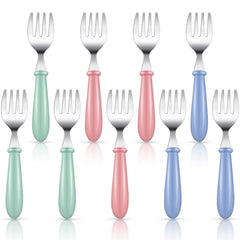 Chumia toddler forks with round handles, easy grip for confident self-feeding.