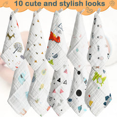 Chumia reusable burp cloths are machine washable for quick turnarounds between uses.