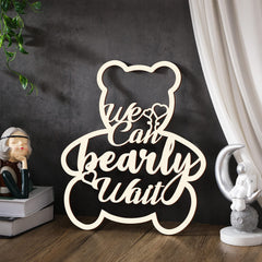 Chunful bear sign with rope included offers simple, stylish wall display.