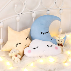 Chunful white cloud pillow features soft plush texture for cozy cuddles
