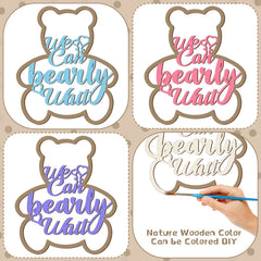 Chunful bear sign door decor creates a cute focal point for celebrations.