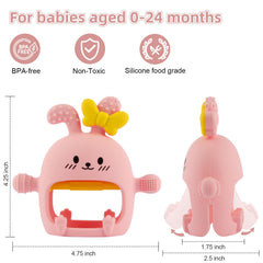 Chuya bunny teething mitten is easy to clean and dishwasher safe.