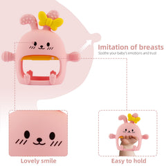 Chuya bunny teething mitten with textured surface for grip and exploration.