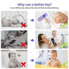 Chuya teether being held by baby supports sensory exploration.