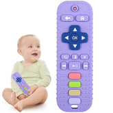 Chuya teether remote purple close-up showing silicone for soothing gums.