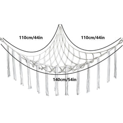 CHYODECOR hammock closeup cotton-rope durability highlights secure holding up to 10 lbs.