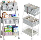 Cidaziya 2-in-1 baby diaper caddy with detachable cover keeps essentials dust-free and accessible.
