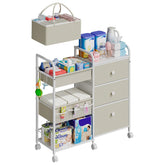 Cidaziya 2In1 diaper caddy top view for organized nursery essentials