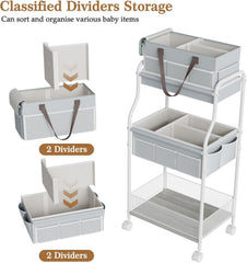 Cidaziya detachable diaper caddy with zipper lid for dust protection and quick access.